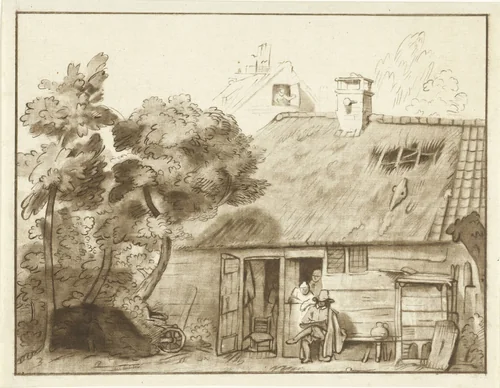 Tekenaar voor boerderij by Cornelis Ploos van Amstel, print, 1767