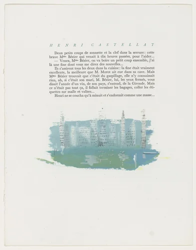 Tailpiece (page 150) from Mille Regrets (A Thousand Regrets) by Christian Bérard, illustrated book, 1947