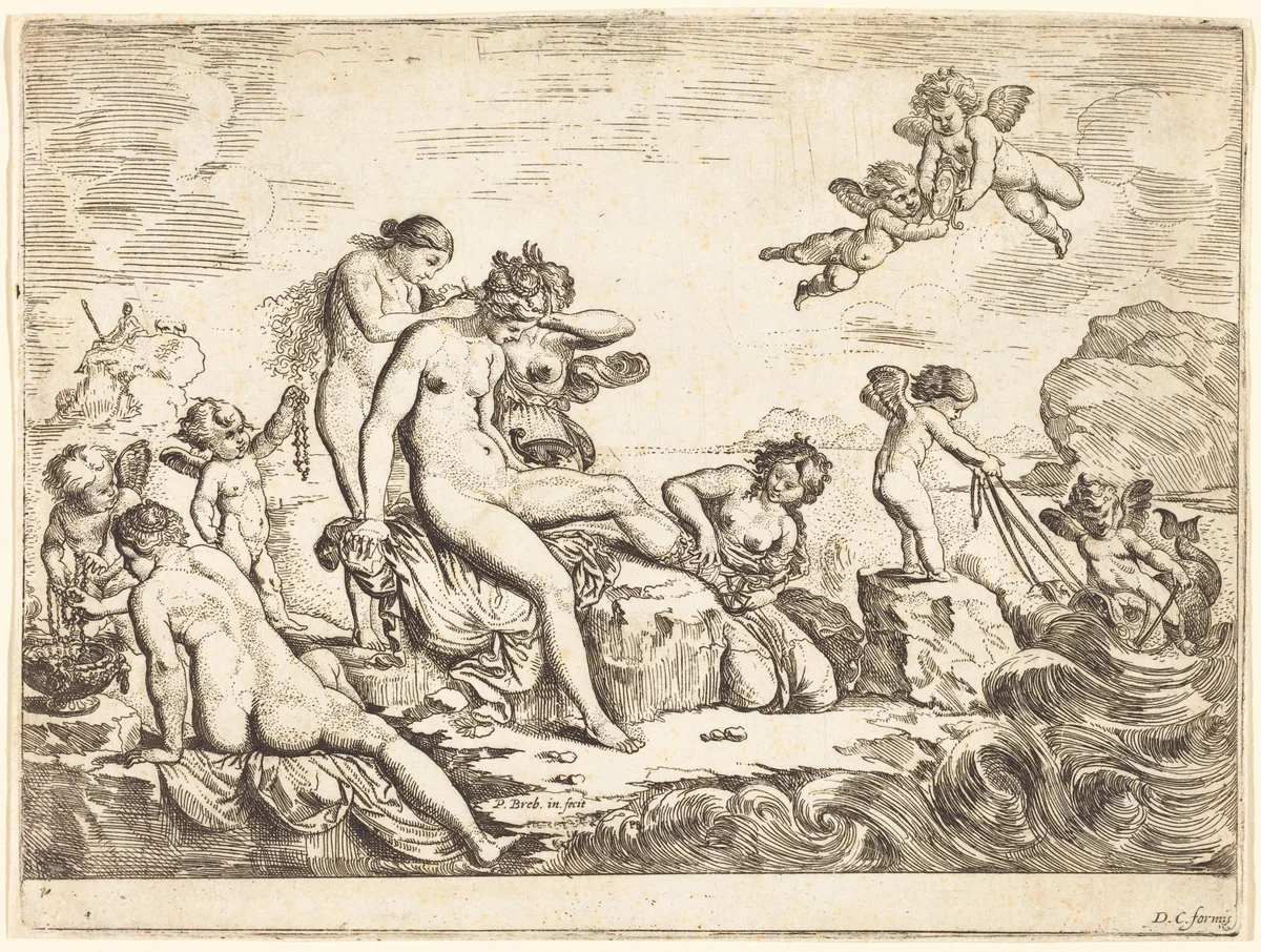 The Toilet of Thetis by Pierre Brebiette, print, 1625