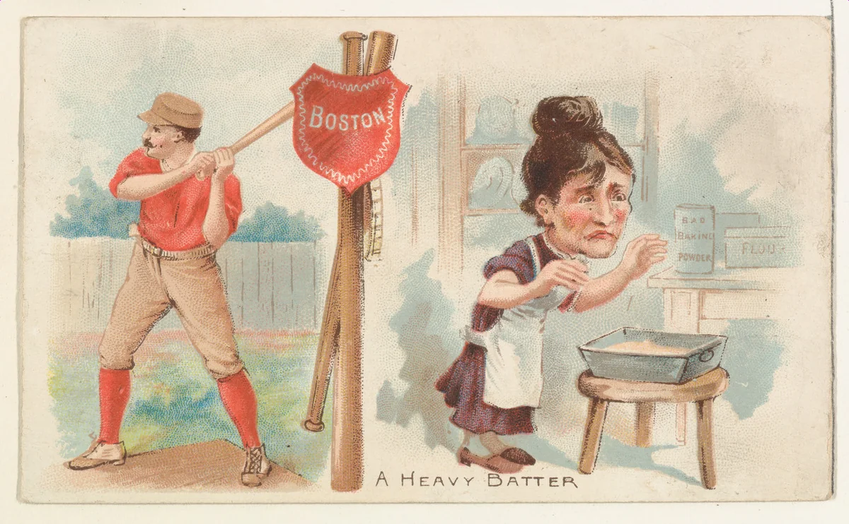 A Heavy Batter, from the Talk of the Diamond set (N135) issued by Duke Sons & Co., a branch of the American Tobacco Company by W. Duke, Sons & Co., print, 1888