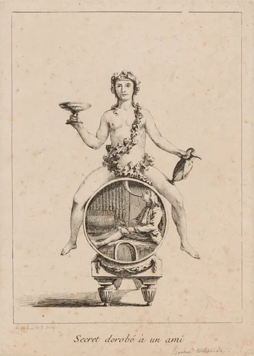 Secret derobé à un ami (Secret Stolen from a Friend) by Ange Laurent de Lalive de Jully, print, 1760-1769