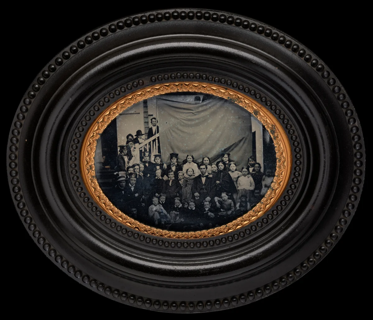 Portrait of a School Group by American 19th Century, photograph, 1860-1869