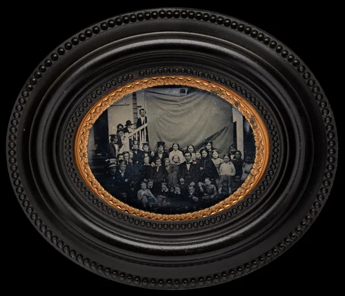 Portrait of a School Group by American 19th Century, photograph, 1860-1869