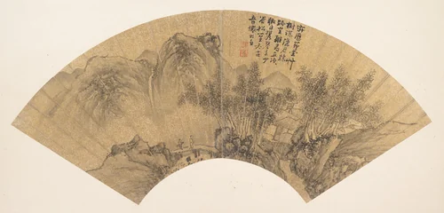 Landscape with Figure by Xie Shichen, painting, 1487-1577