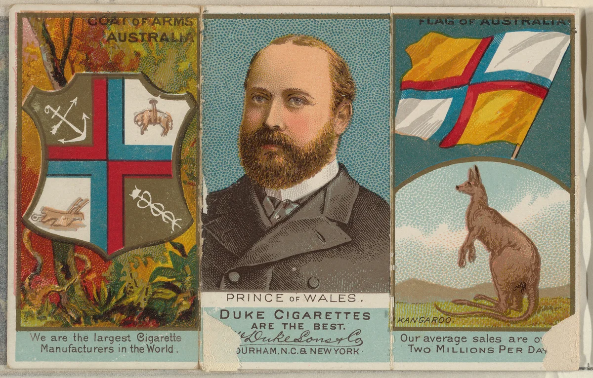 Prince of Wales, Australia, from the Rulers, Flags, and Coats of Arms series (N126-2) issued by W. Duke, Sons & Co. by W. Duke, Sons & Co., print, 1888