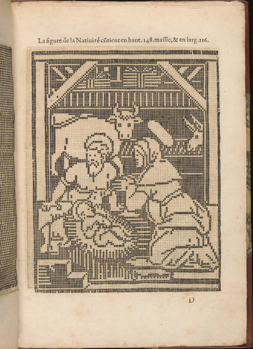 Les Secondes Oeuvres, et Subtiles Inventions De Lingerie du Seigneur Federic de Vinciolo Venitien, page 13 (recto) by Federico de Vinciolo, book, 1603
