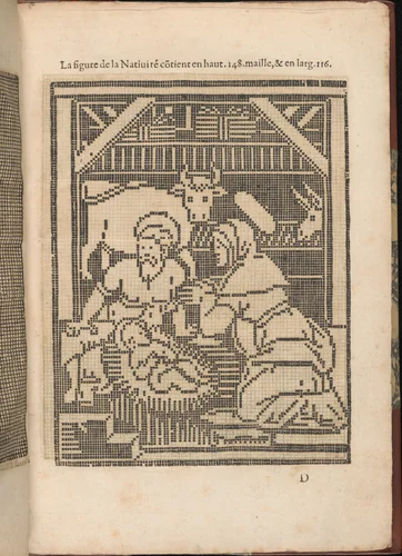 Les Secondes Oeuvres, et Subtiles Inventions De Lingerie du Seigneur Federic de Vinciolo Venitien, page 13 (recto) by Federico de Vinciolo, book, 1603
