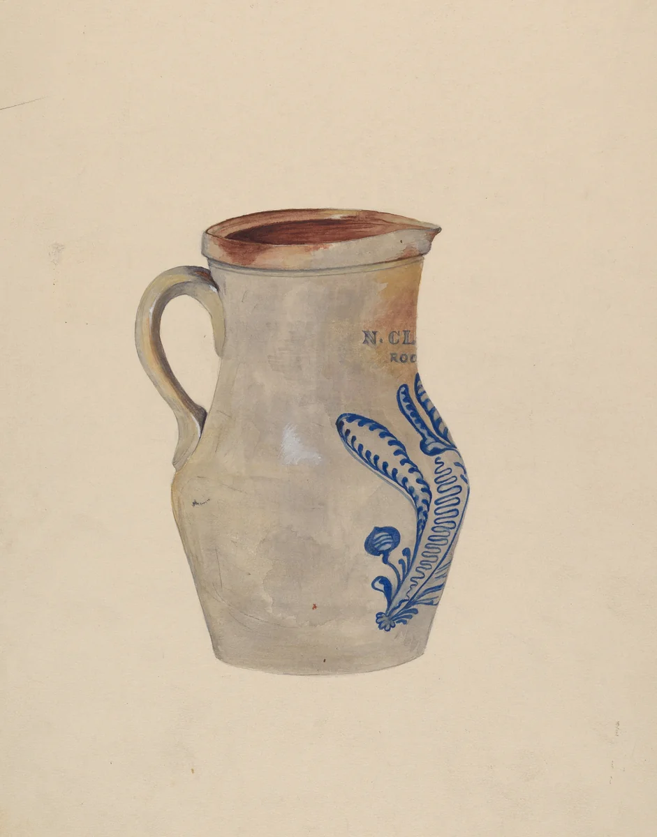 Water Pitcher by Jessie M. Youngs, index of american design, 1940