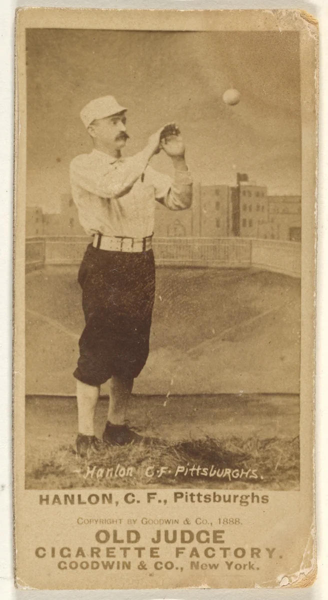 Edward Hugh "Ned" Hanlon, Center Field, Pittsburgh, from the Old Judge series (N172) for Old Judge Cigarettes by Goodwin & Company, photograph, 1888
