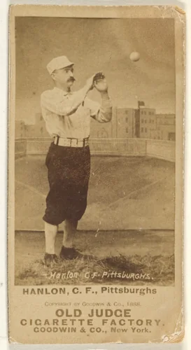 Edward Hugh "Ned" Hanlon, Center Field, Pittsburgh, from the Old Judge series (N172) for Old Judge Cigarettes by Goodwin & Company, photograph, 1888