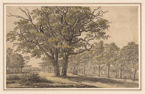 Landscape (recto) by Georges Michel, drawing, 1763-1843