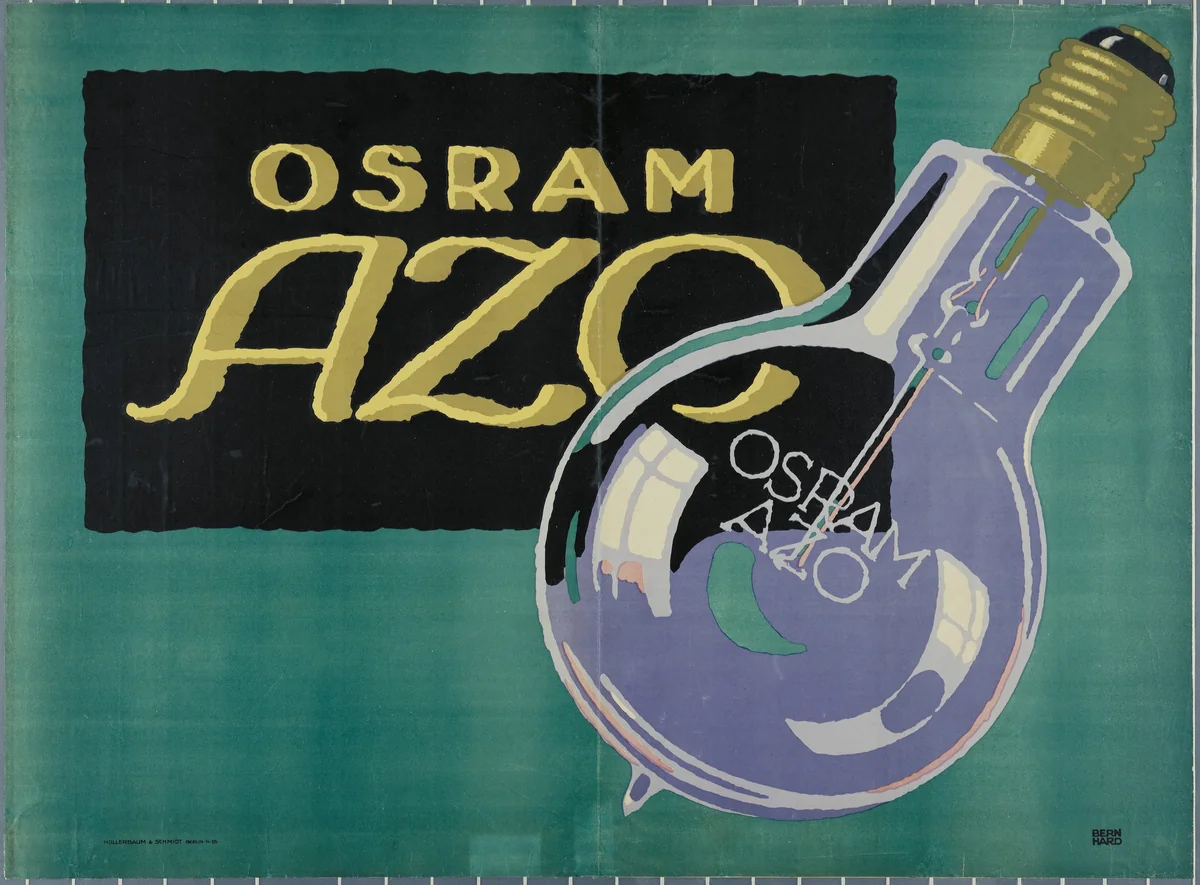 Osram Azo by Lucian Bernhard, design, 1910