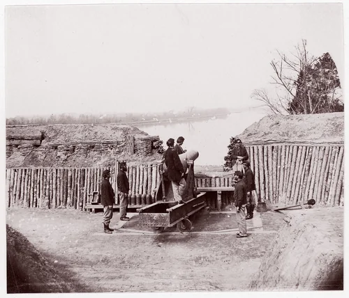 Cox's Landing, James River by Andrew Joseph Russell, photograph, 1864