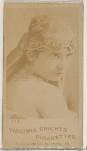 Card 325, from the Actors and Actresses series (N45, Type 5) for Virginia Brights Cigarettes by Allen & Ginter, photograph, 1885-1891