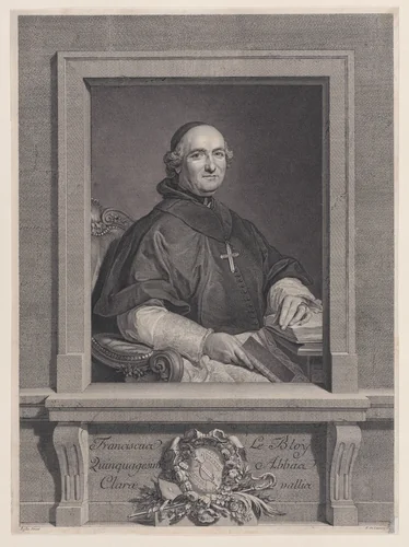 Portrait of François Le Bloy by Nicolas de Launay, print, 1760-1792