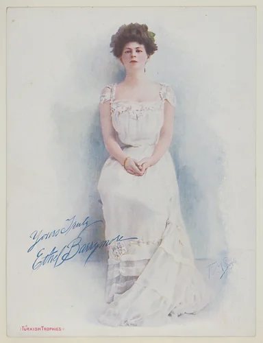 Ethel Barrymore, from the Actresses series (T1), distributed by the American Tobacco Co. to promote Turkish Trophies Cigarettes by Frederick Moladore Spiegle, print, 1900