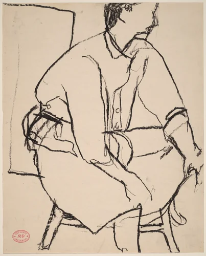 Untitled [seated woman] by Richard Diebenkorn, drawing, 1955-1967