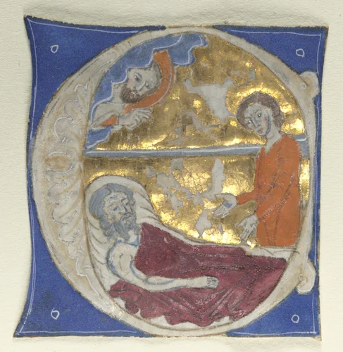 Historiated Initial Excised from a Bible by Unknown, manuscript, 1200-1299