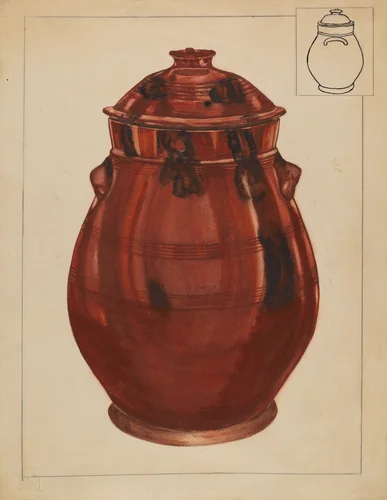 Jar with Cover by Hedwig Emanuel, index of american design, 1936