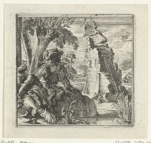 Illustratie voor de Decamerone van Boccaccio by Romeyn de Hooghe, print, 1697