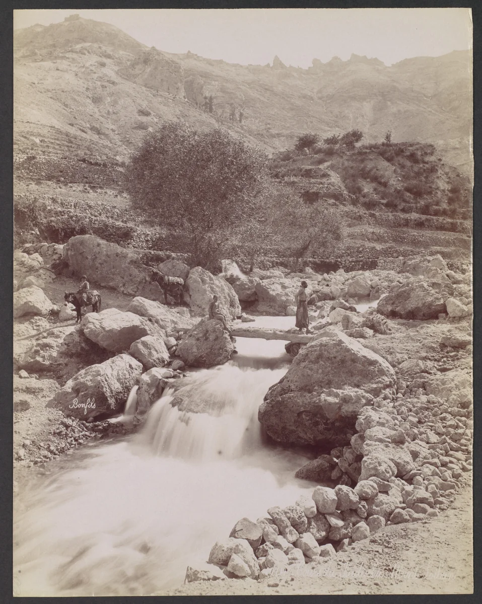 Cous du Kadisha, Monte Libon by Félix Bonfils, photograph, 1860-1889