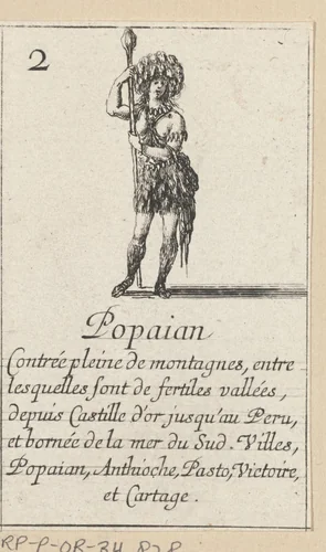Vrouw uit Popayán by Stefano della Bella, print, 1620-1664