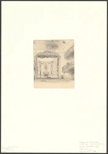 Interieur van de Salon des Variétés by anonymous, drawing, 1863-1899