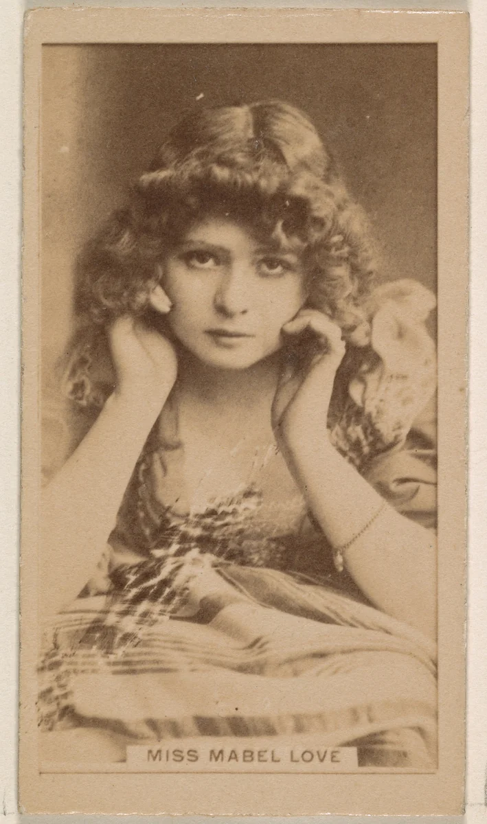 Miss Mabel Love, from the Actresses series (N245) issued by Kinney Brothers to promote Sweet Caporal Cigarettes by Kinney Brothers Tobacco Company, photograph, 1890