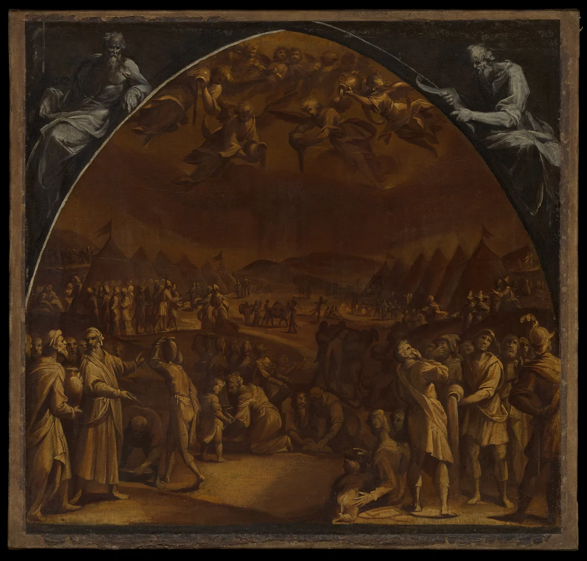 The Gathering of Manna by Aurelio Lomi, painting, 1576-1622