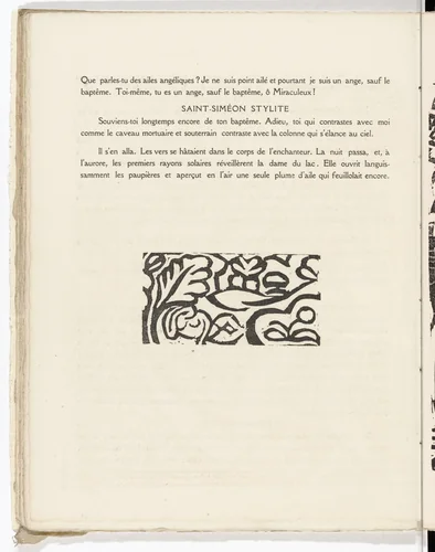 Tailpiece (folio 25 verso) from L'Enchanteur pourrissant by André Derain, illustrated book, 1909