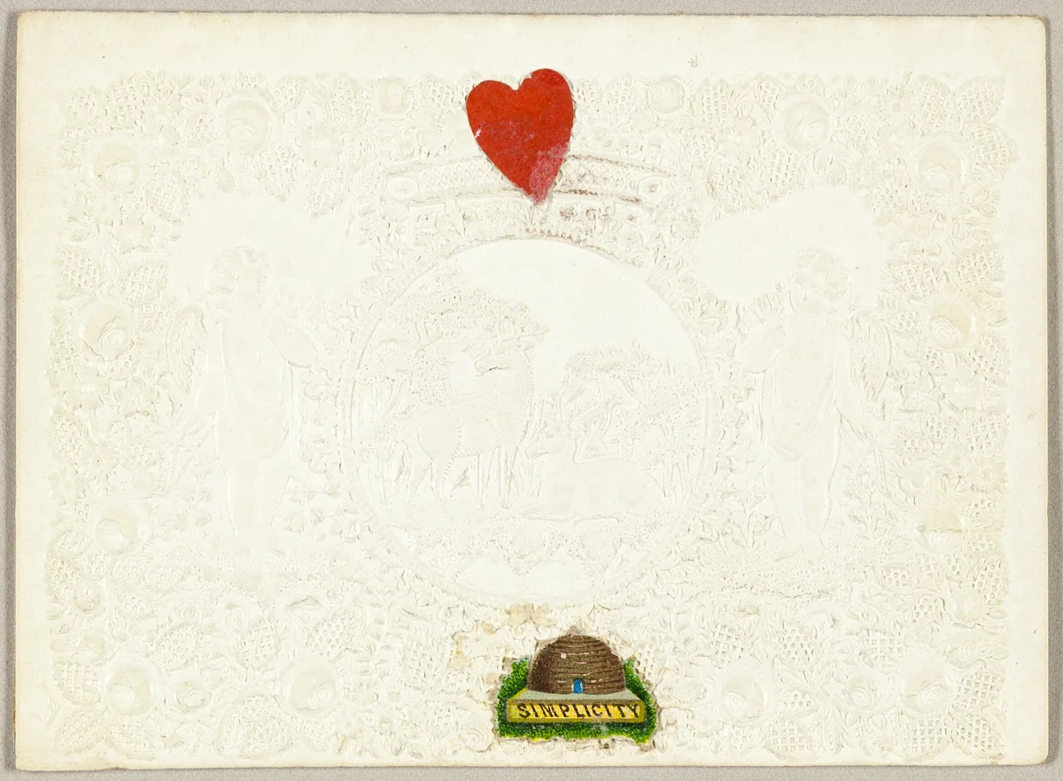 Simplicity (valentine) by Unknown Artist, other, 1850-1859