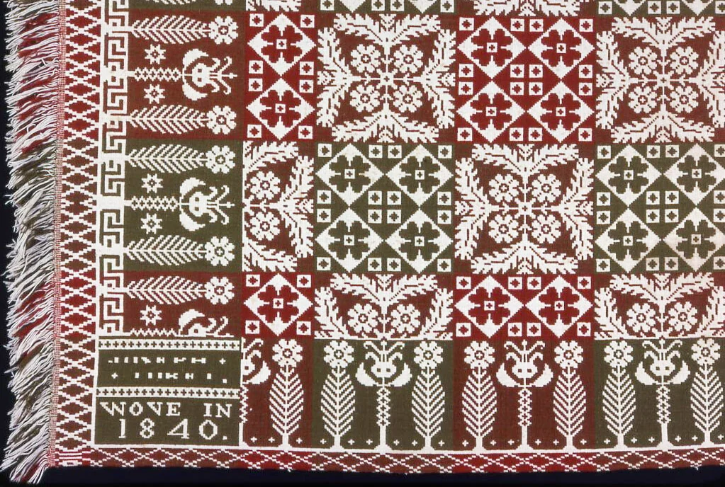 Coverlet by United States, textile, 1840