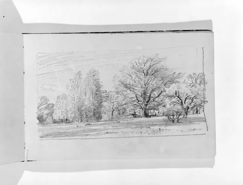 Landscape with Trees (from Sketchbook VII) by William Trost Richards, artwork, 1886