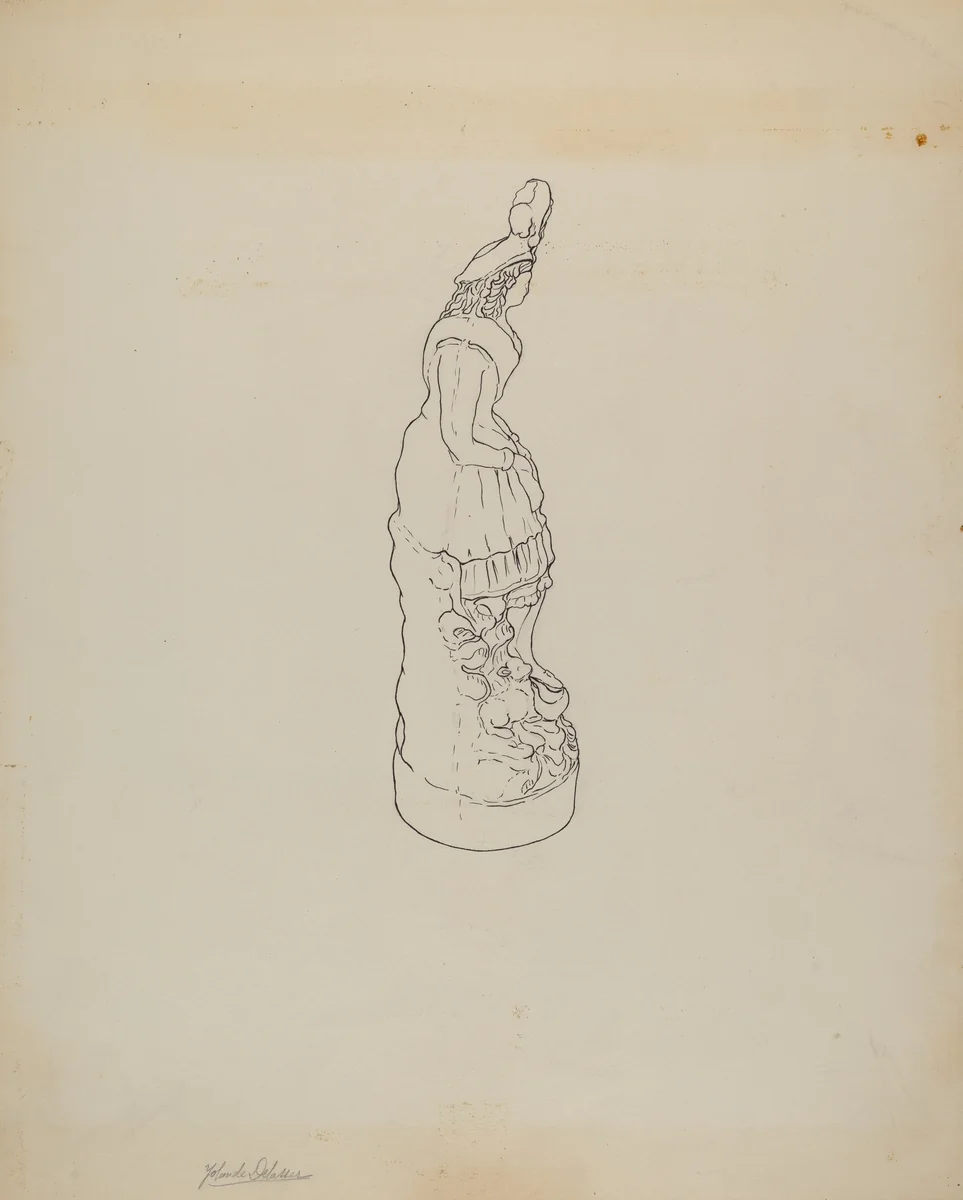 Statuette by Yolande Delasser, index of american design, 1939