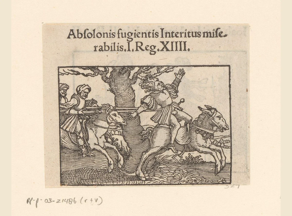 Dood van Absalom by anonymous, print, 1530-1533
