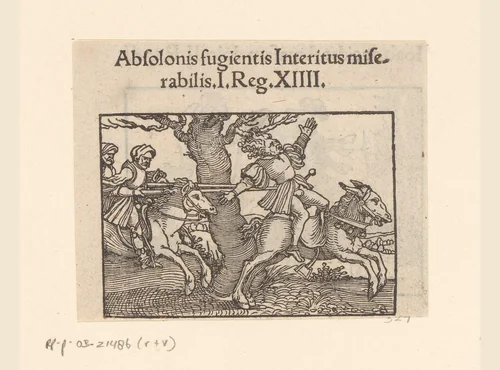 Dood van Absalom by anonymous, print, 1530-1533