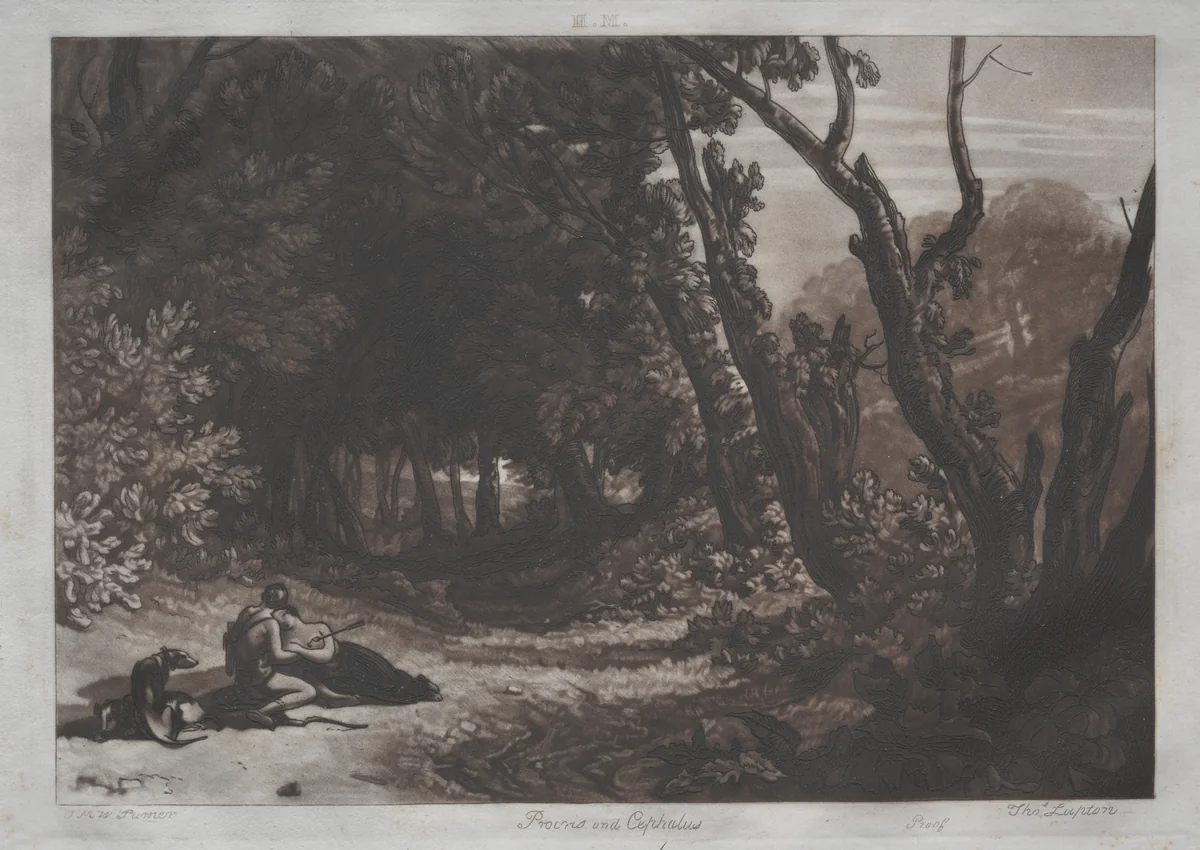 Procris and Cephalus by Joseph Turner, print, 1807-1817