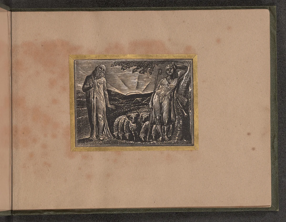Thenot and Colinet by William Blake, print, 1821