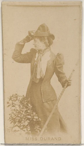 Miss Durand, from the Actors and Actresses series (N45, Type 8) for Virginia Brights Cigarettes by Allen & Ginter, photograph, 1885-1891