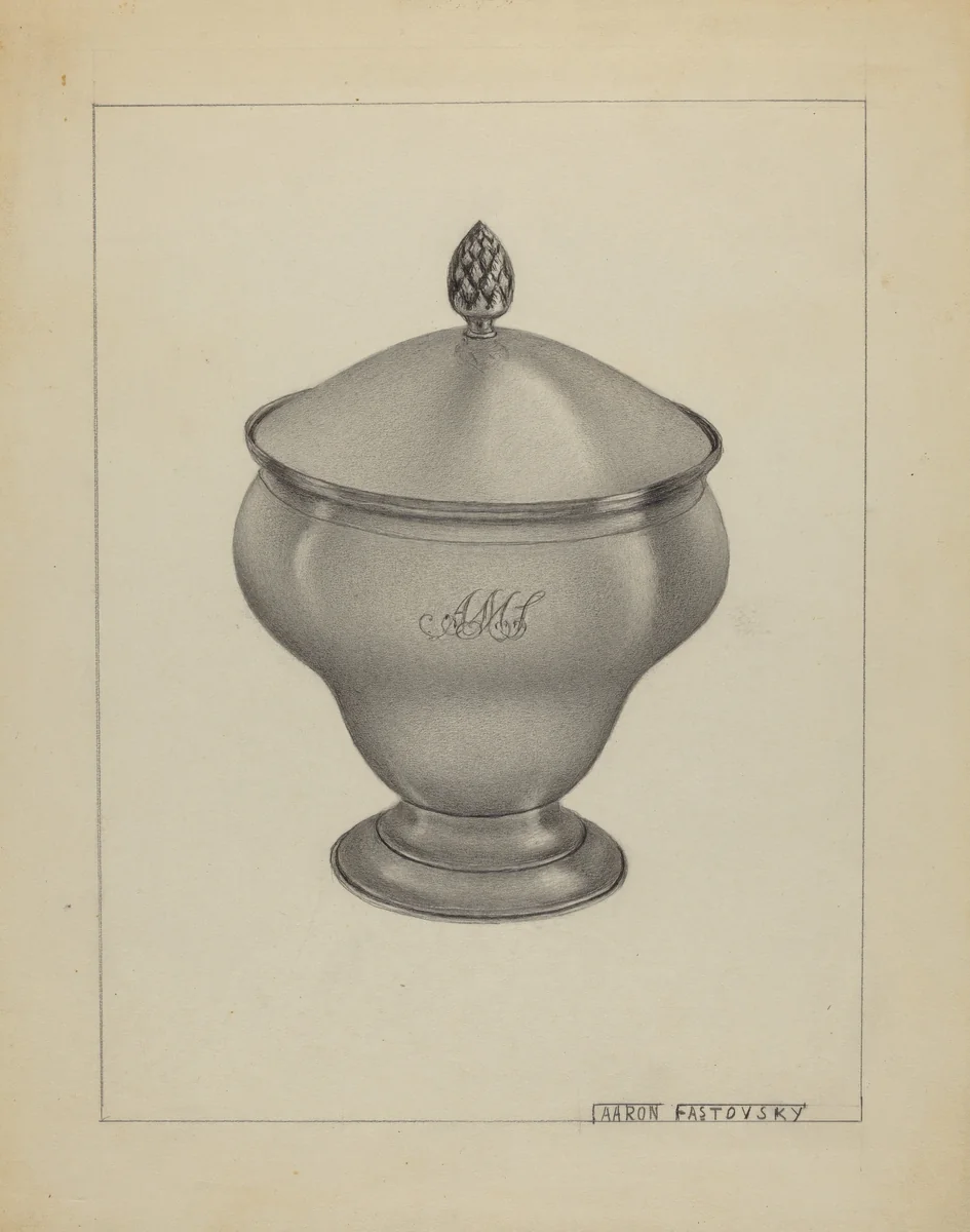 Silver Sugar Bowl by Aaron Fastovsky, index of american design, 1936