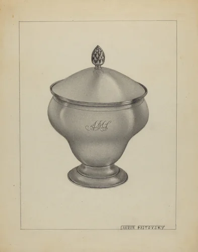 Silver Sugar Bowl by Aaron Fastovsky, index of american design, 1936