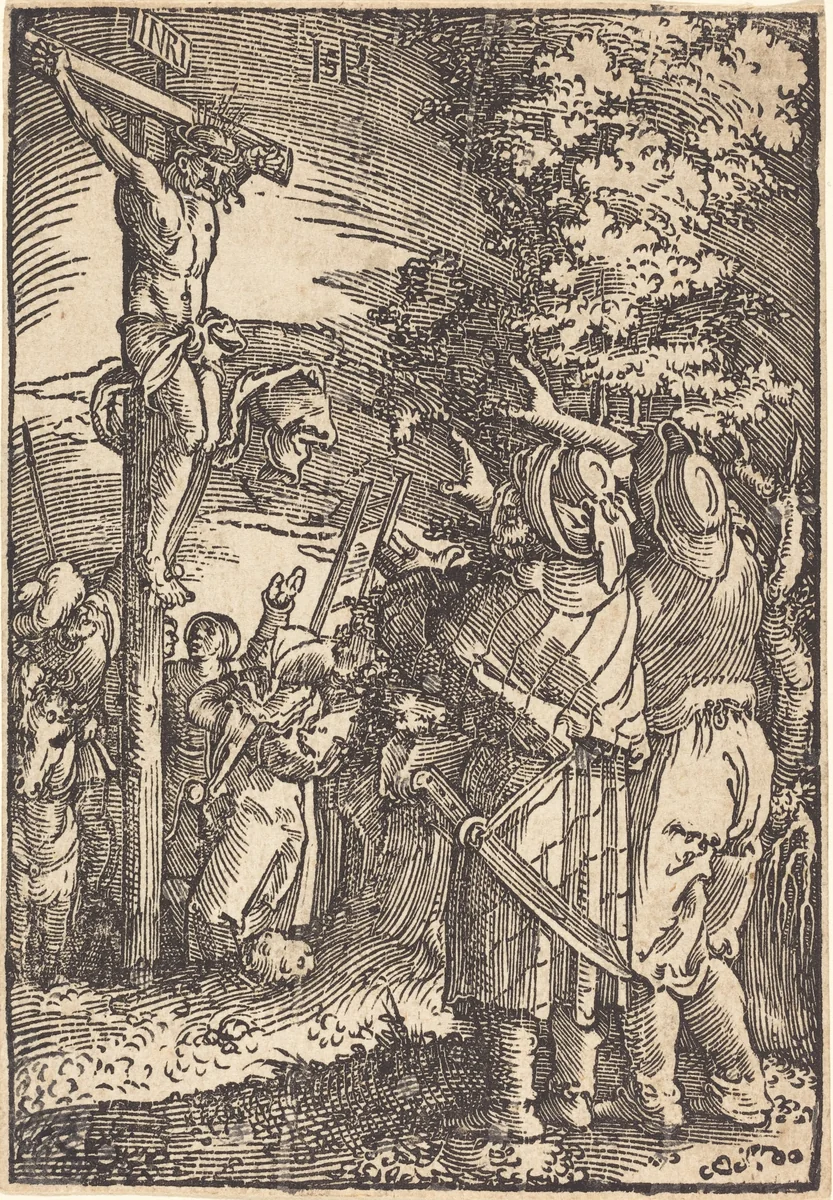 Christ on the Cross by Sebald Beham, print, 1521