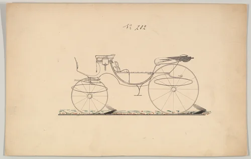 Design for Vis-à-vis, no. 202 by Brewster & Co., drawing, 1850-1870