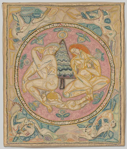 The Family (In Memory of a Summer in the White Mountains) by Marguerite Zorach, textile, 1917