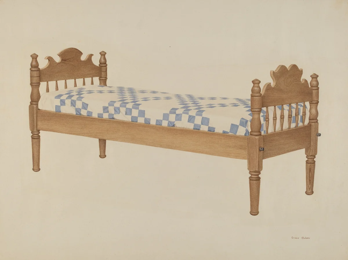 Small Day Bed by Grace Bolser, index of american design, 1940