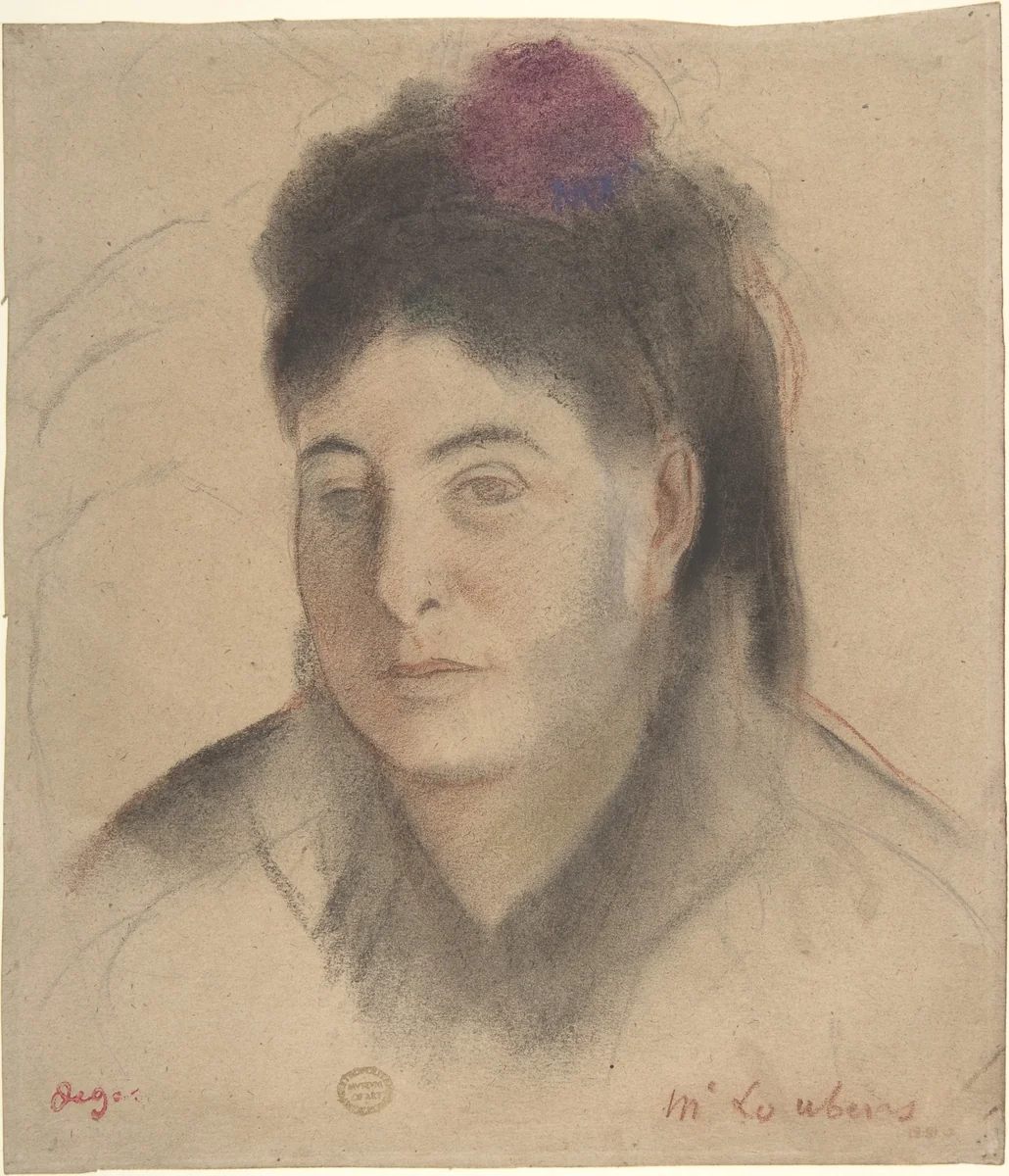 Madame Loubens by Edgar Degas, drawing, 1864-1874