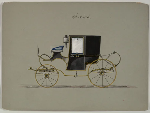 Brougham #3606 by Brewster & Co., drawing, 1880