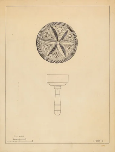 Butter Stamp by Florence Choate, index of american design, 1935-1942