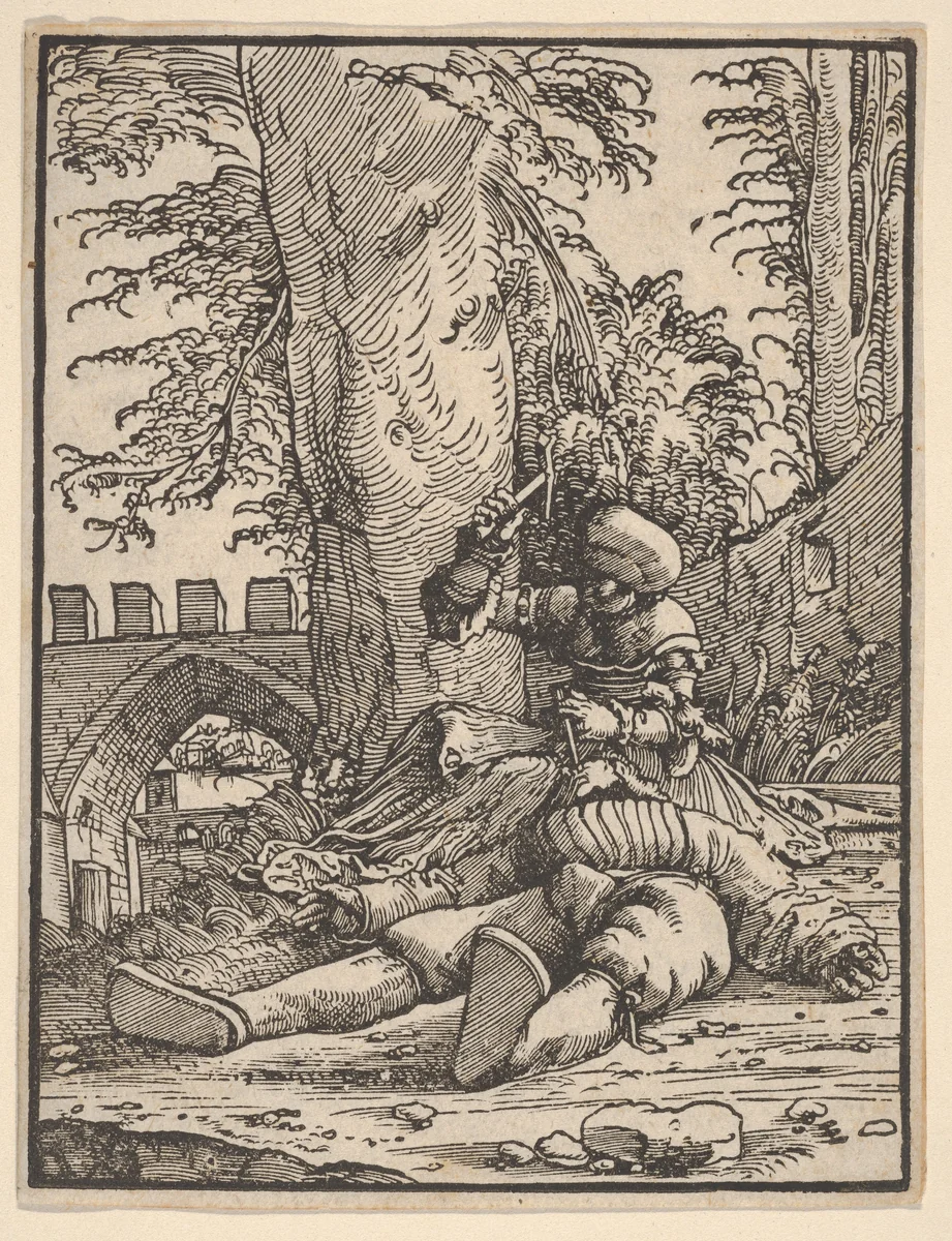 Jael and Sisera by Albrecht Altdorfer, print, 1520-1525