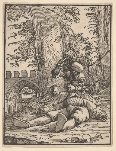 Jael and Sisera by Albrecht Altdorfer, print, 1520-1525
